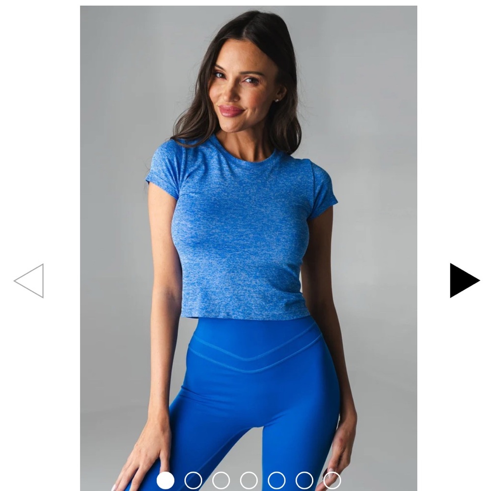 Blue Women's Athletic Crop Top